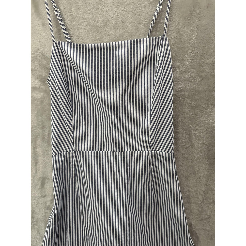 Kendall & Kylie Dress Womens Medium Blue White Striped Tie Back Tank Mini USA - Picture 9 of 10